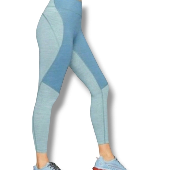 Outdoor Voices TechSweat 3/4 Two-Tone Blue Leggings Slate/Provincial Blue-Size S - Picture 1 of 7